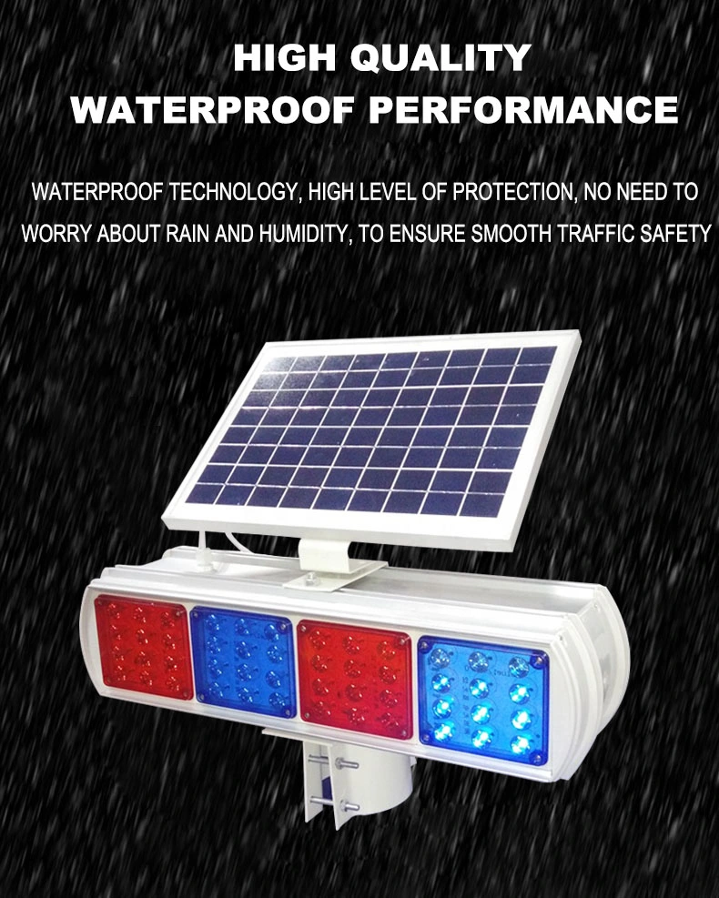 Aluminum ABS LED Flashing Alarm Signals Traffic Safety Warning Lighting Solar Road Barricade Lamp Solar Traffic LED Strobe Lamp