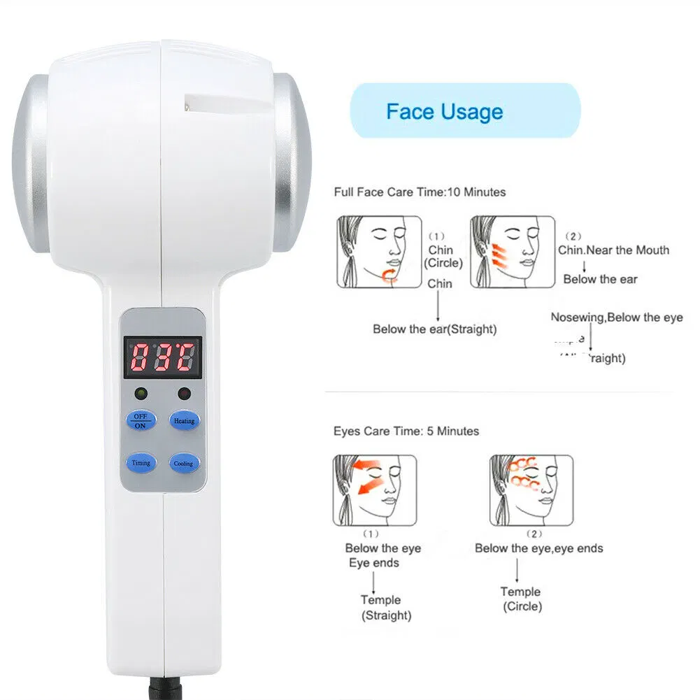 LED Ultrasonic Cryotherapy Hot Cold Hammer Facial Massage Beauty Salon Equipment