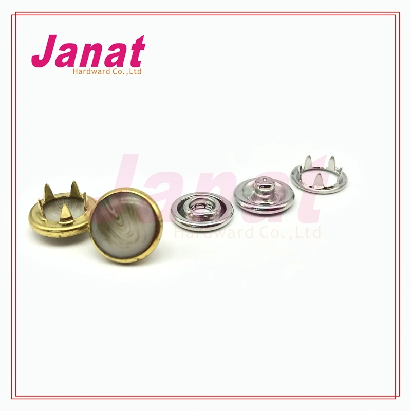 Metal Horn Pearl Snap Button for Garments