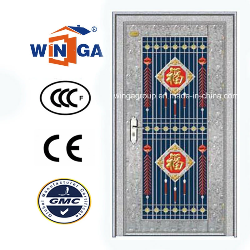 304 Stainless Steel Material Exterior Steel Security Glass Door (W-GH-25)