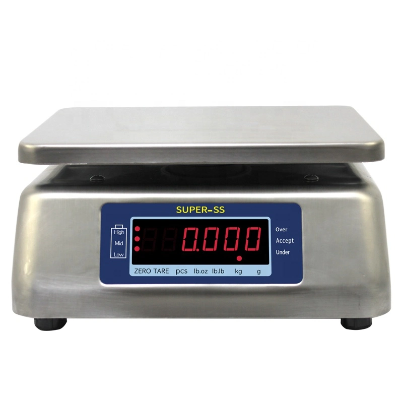 IP68 Stainless Steel Waterproof Weighing Scale 6kg 15kg 30kg