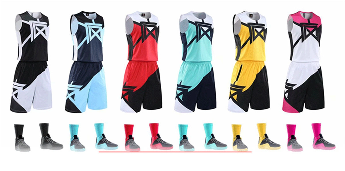 SJ-UB2001 Youth Sublimation Printing Basketball Kits Uniform Basketball Shorts Set