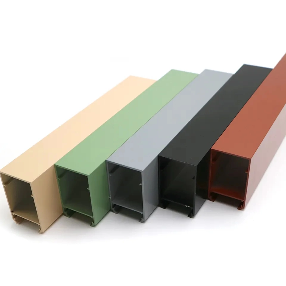 Square Tubes Extruded Aluminum Customized Color OEM Dies with Surface Finish Temper Mill Finish