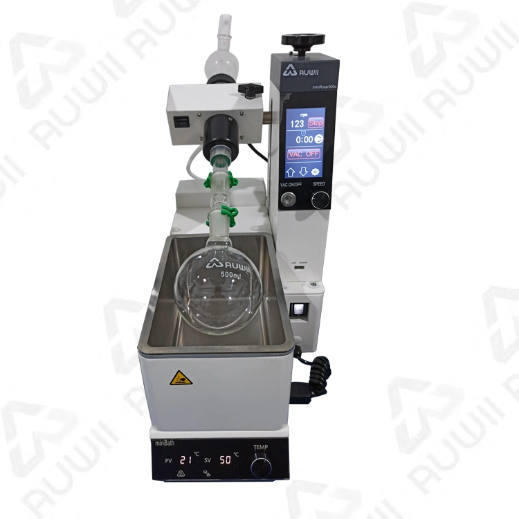 Vacuum System and Solvent Collector 500ml Laboratory Electric Lifting Extraction Vacuum Mini Rotary Evaporator