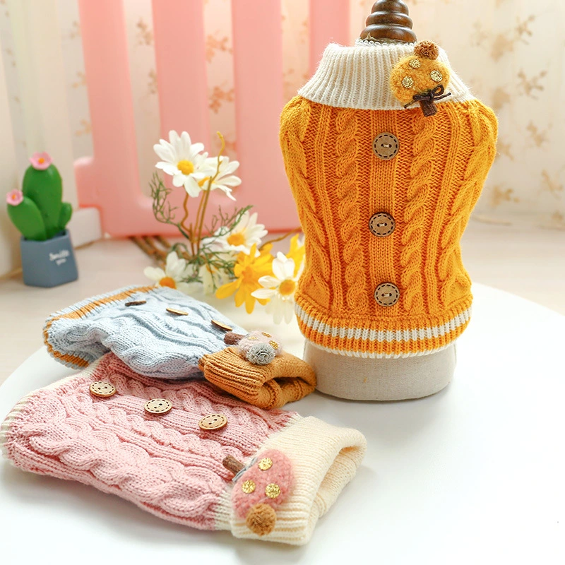 New Spring Autumn Winter Dogs Apparel Lovely Dog Cat Clothes Fashion Keep Warm Knitted Sweater Manufacturers China Pet Clothes