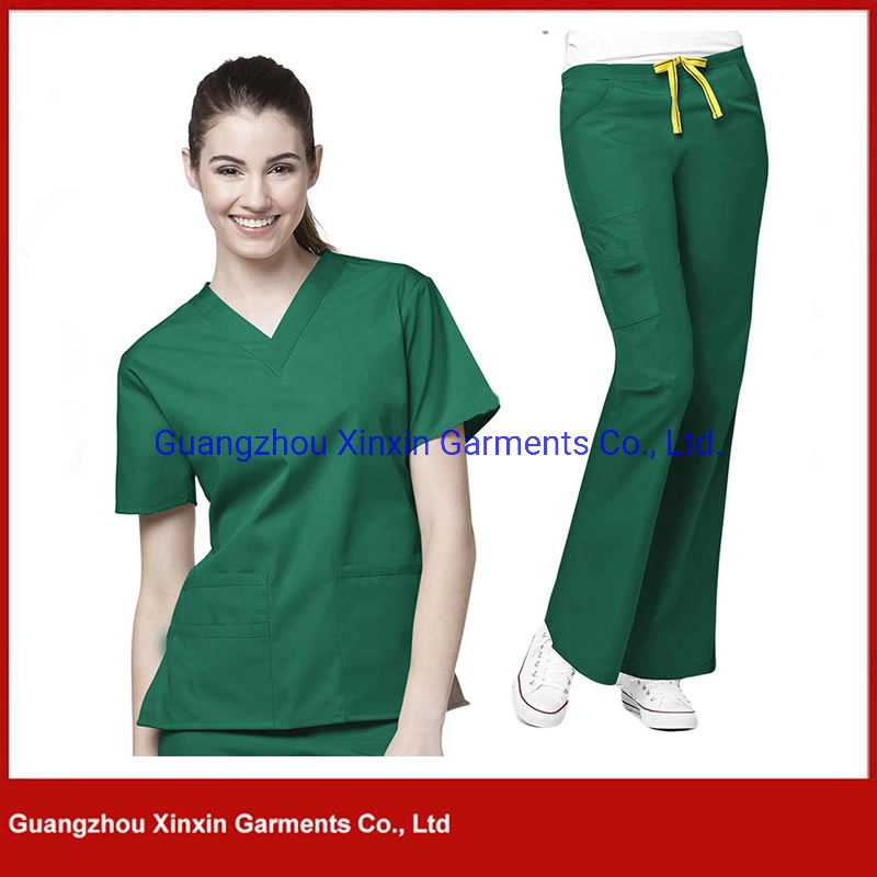 Scrubs Wholesale/Supplier Greys Anatomy Short Sleeve Womens Uniforms Scrub Sets Clothes (H132)