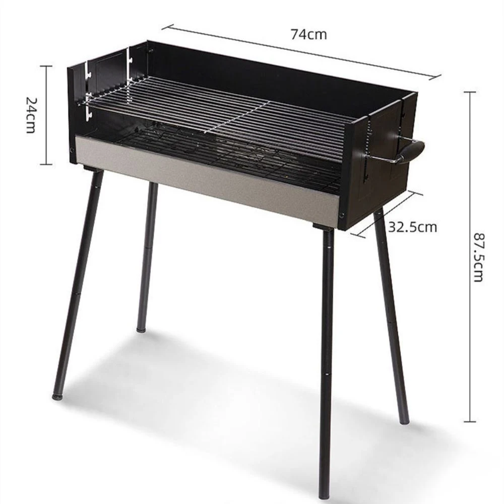 Churrasqueira Grill Rack Charcoal Portátil Barbecue Mi25323 em Aço inoxidável