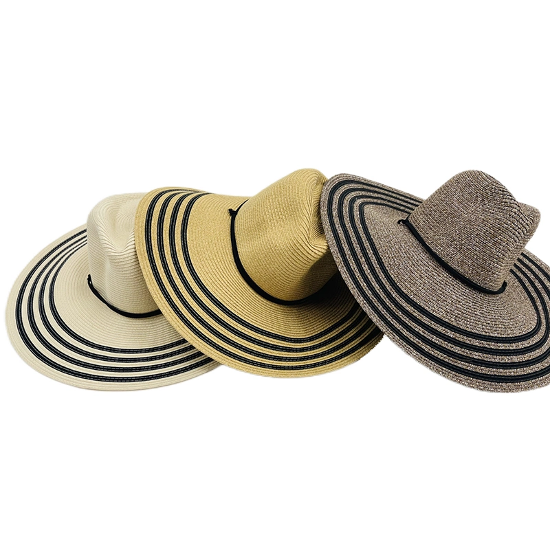 2023 Moda Wholesale/Supplier paja plana salvavidas Sombreros paja plegable a medida Sombrero de Panamá para mujeres