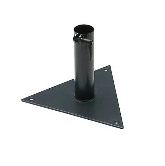 Black Post Mounting Motor Bracket Powder Coated Steel Custom Made Single-Side Bracket, Triangle Bracket