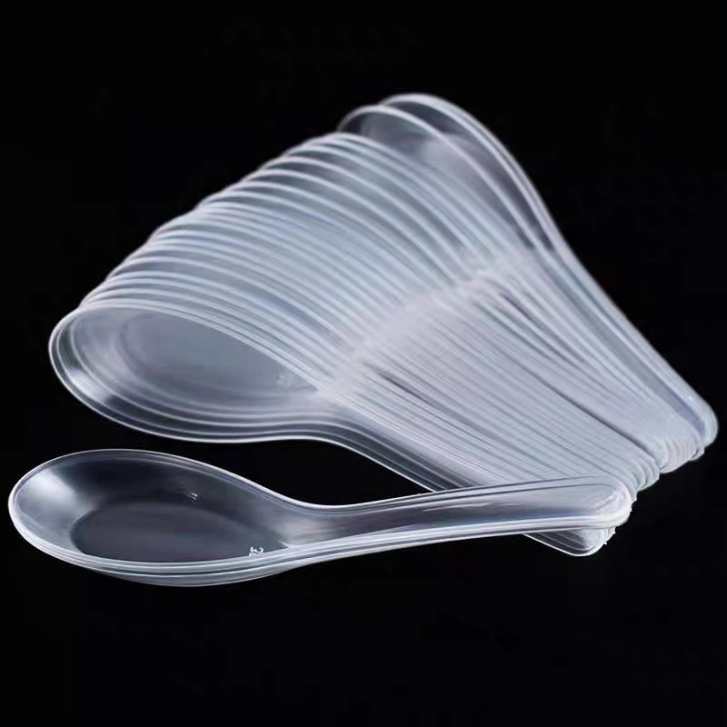 Disposable Product Eco-Friendly Plastic Spoon Dessert Takeaway Spoon (LO-66)