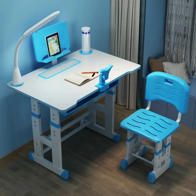 Barato moderno mobiliário ajustável em altura do estudo crianças mesa e cadeira Secretária de aprendizagem
