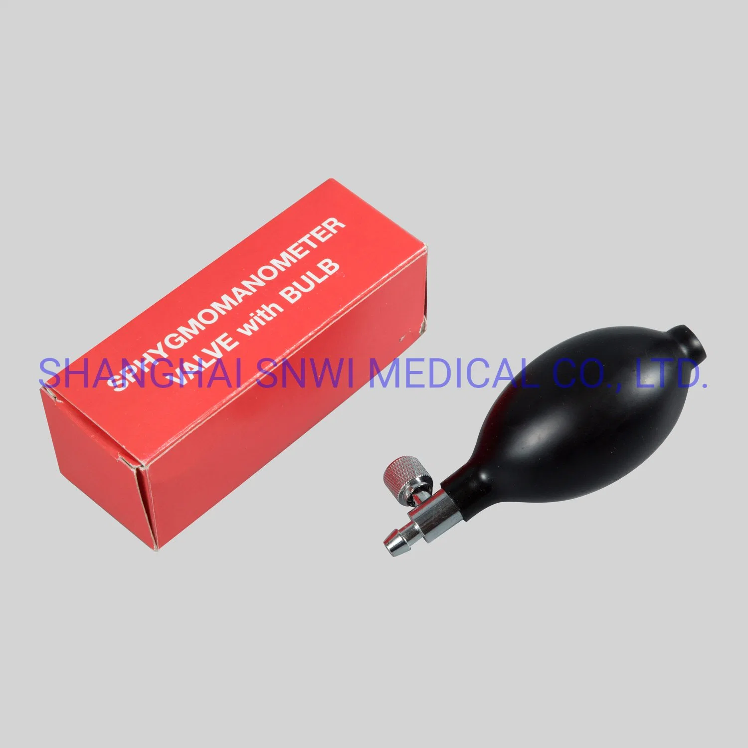 Medical Stethoscope Parts Palm Type Hand Hold Upper Arm Aneroid Sphygmomanometer with Latex Balloon