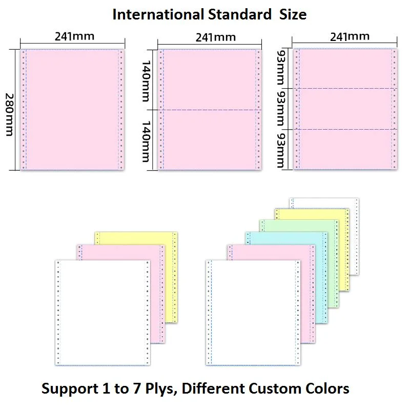 Carnet de commandes de vente de copies sans carbone en papier de pâte de bois pour bureau, carnet de reçus, chèques d'invités, papier de facture, formulaires NCR pour livre de factures commerciales / factures, formulaire continu.