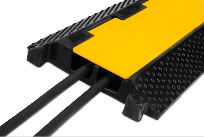 2 Channel Rubber Cable Protector for Roadway Safety