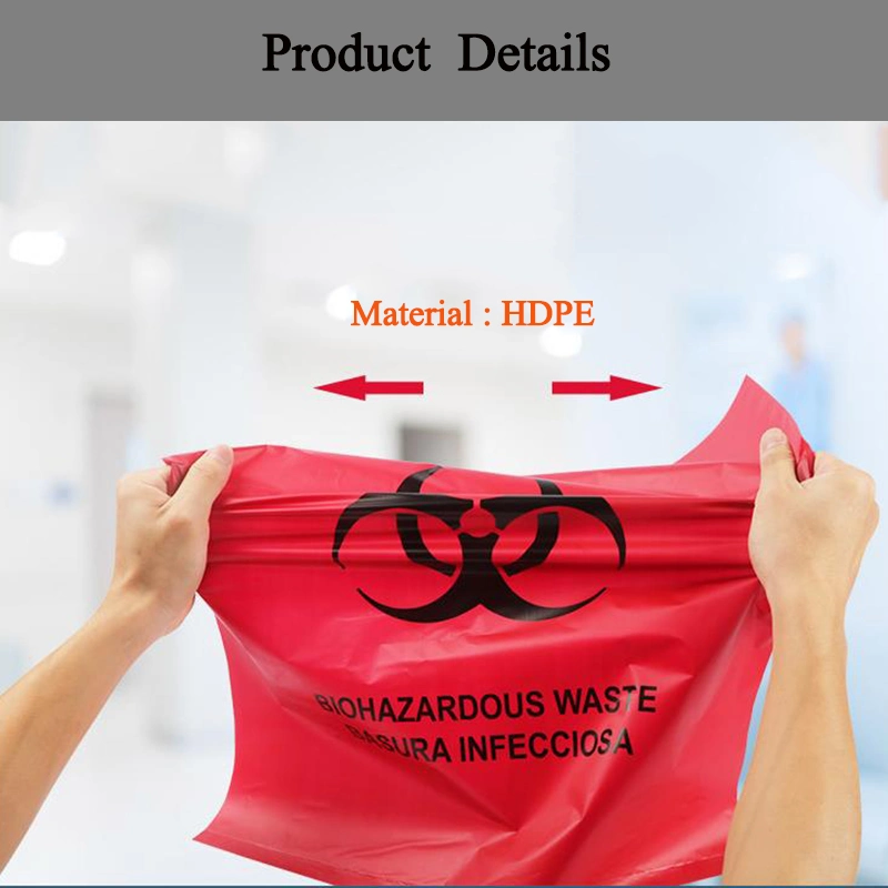 Red Small Style Thickened Heat-Resistant 121 Degree Medical Biological Hazard Garbage Bag