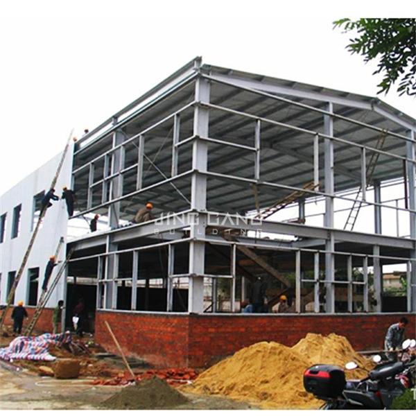 Glvanized Steel Structure Q235 Q 355 H Section Shed Storage Metal Construction for Prefab Warehouse Workshop