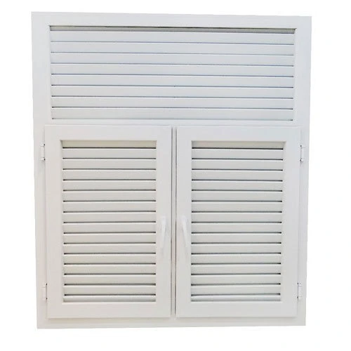 High Quality Conch UPVC Profile Single Tempered Glass Shutter