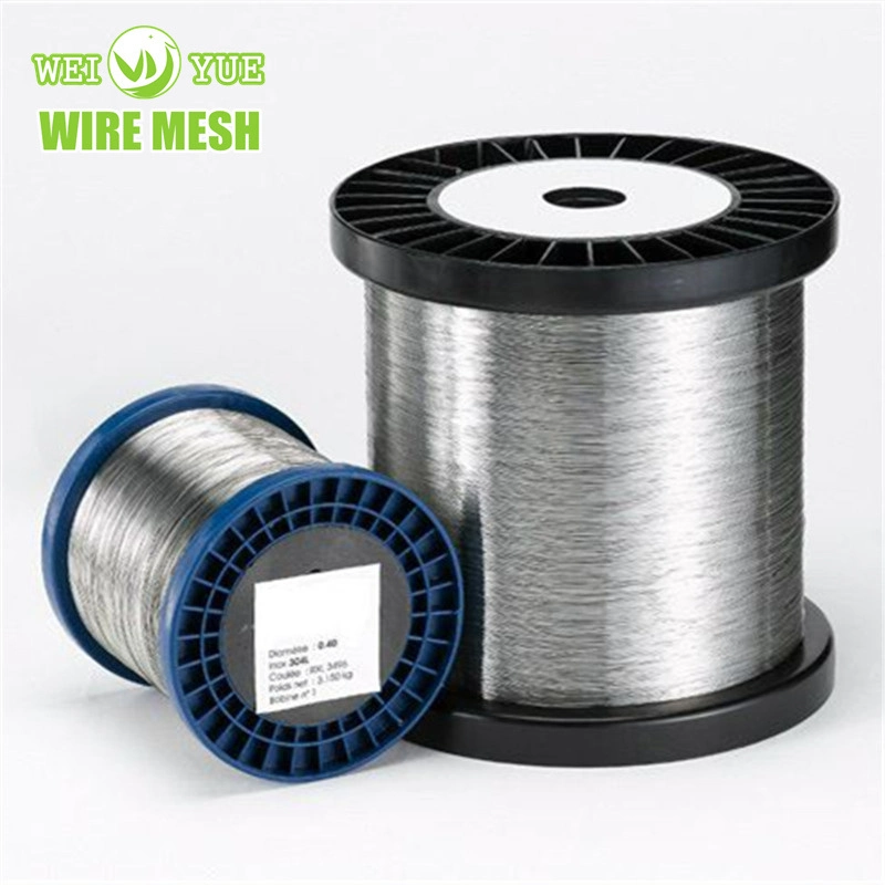 304 316 filamento brillante acero inoxidable flexible Cable de metal textil tejido antiestática puede usarse para hacer cuerdas de neumáticos