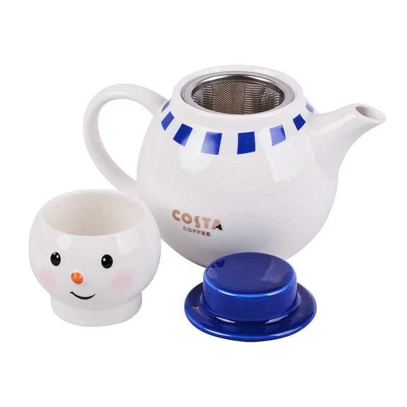 New Products Custom Printed Goods Australia Style Ceramic Teapot Coffee Sets Porcelain