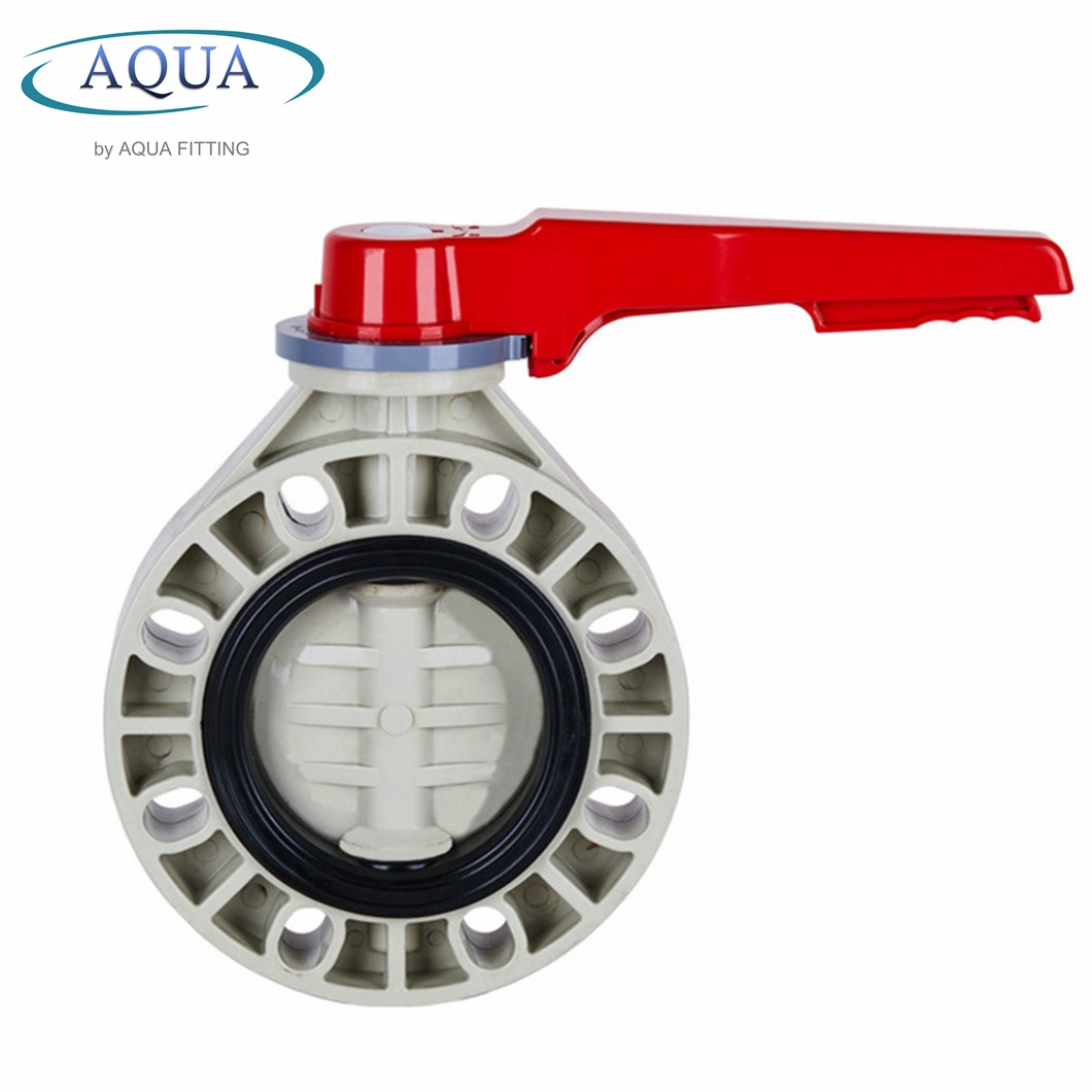 Plastic UPVC Hand Lever Type Butterfly Valve for Industry DN25-DN150