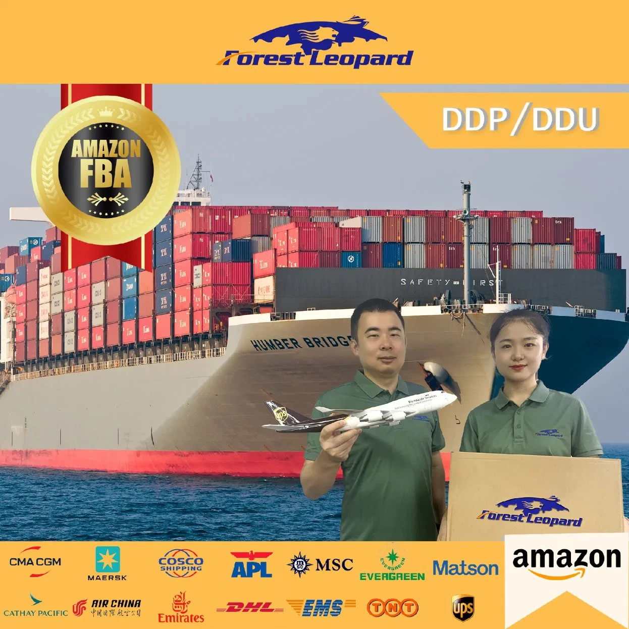 Consolidated Shipping Amazon Fba Forwarder FedEx Courier Agent Logistics Service China Sea Freight DHL to USA