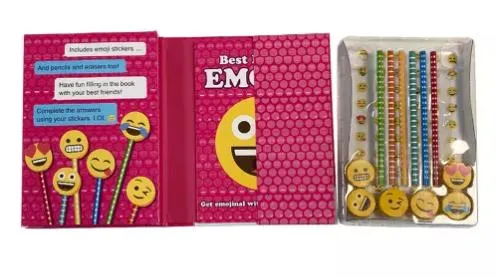 Benutzerdefinierte Bleistift-Set mit Box lächelndes Gesicht Emojis Paster