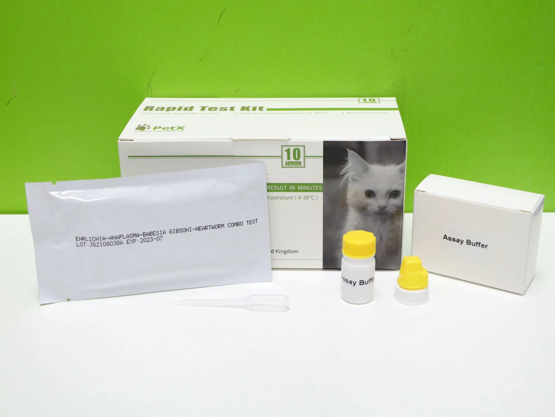 Kit de test rapide vétérinaire Canine Anaplasma anticorps de Lyme Ehrlichia diagnostic Périphérique