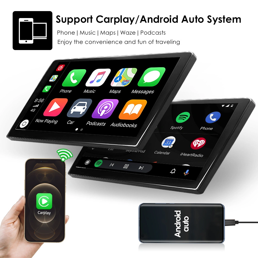 نظام صوت CarPlay 7 للسيارة DVD Navigation Video 1+16G 2+32 جم HD1080 مشغل سيارة بنظام Android لبولو جولف فولكس فاجن