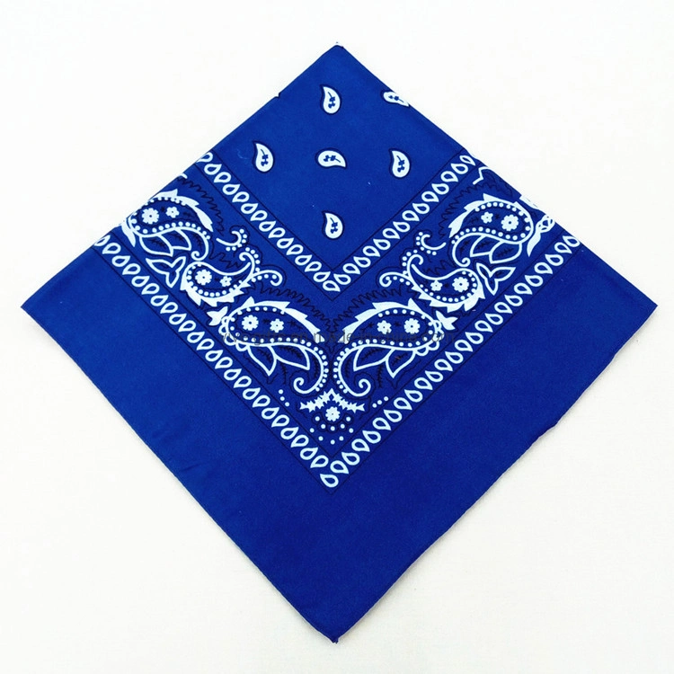 Promotional Gift Customized Kerchief Multifunctional Neck Square Wholesale/Supplier Cashew Flower Cotton Head Bandana