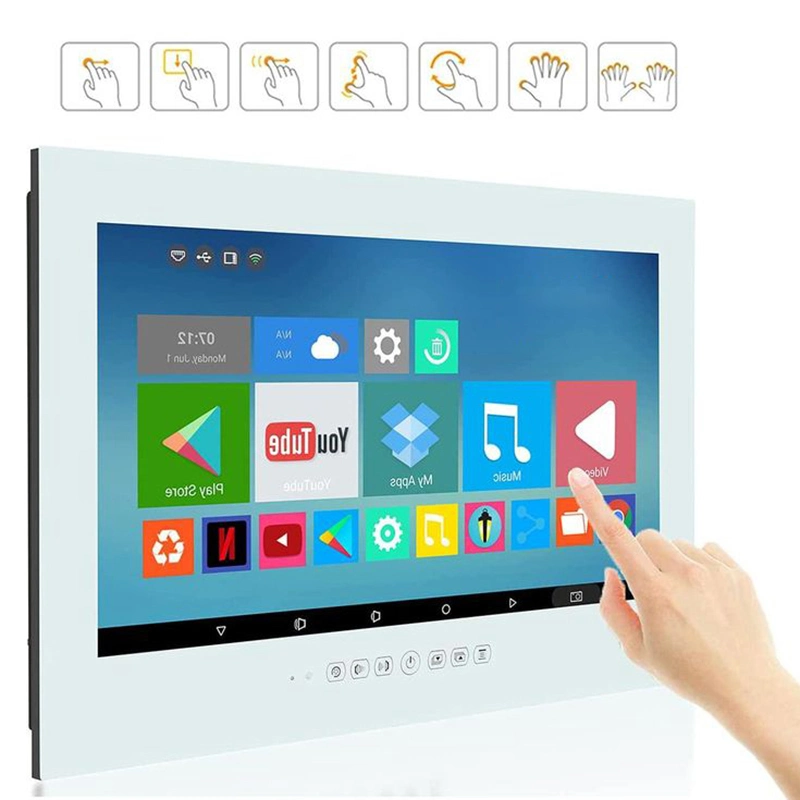 50 70 75 pulgadas de Alta Definición 4K OLED LCD Android Smart TV de pantalla plana LED inteligente de la pantalla de vídeo TV resistente al agua para el cuarto de baño