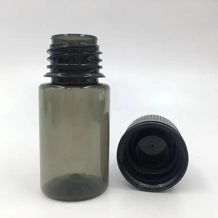 Empty 30ml V3 Pet Fat Clear Black Bottle