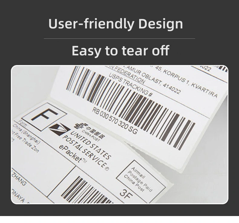 Sin BPA de papel térmico Impermeable Etiqueta de envío de la etiqueta de papel para impresoras térmicas de etiquetas autoadhesivas de franqueo postal 2.25x1.25 pulgada (5,72 x 3,18cm x 500PCS