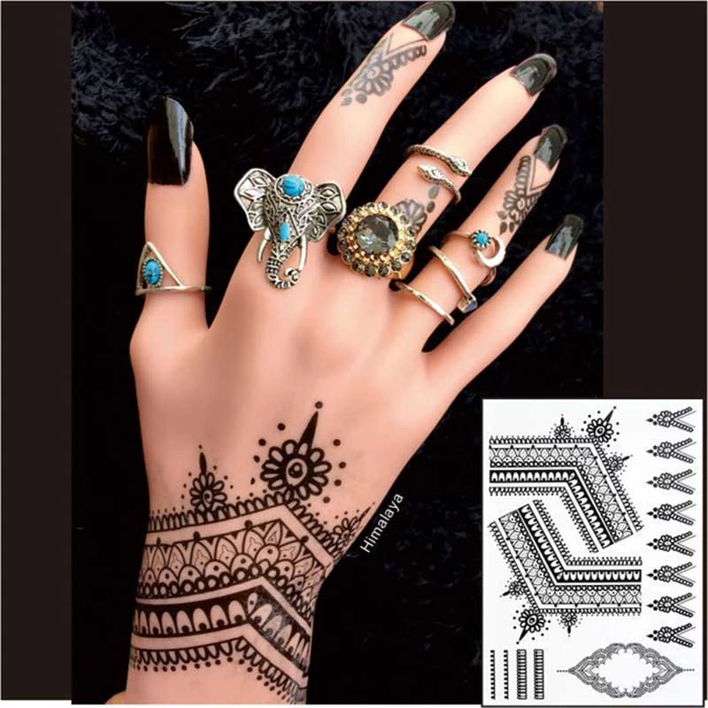 Most Popular Black Henna Tattoos Temporary