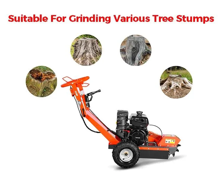 TUV CE-MD CE-EMC Approved 15HP Gasoline Engine Power Wood Stump Cutter