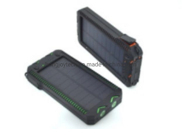 Elektrischer Zigarettenanzünder, Sos, LED-Taschenlampe, USB-C Tragbare Notfall-Handy-Ladegerät Power Bank, 10000mAh Solar Battery Backup Charger, Schwarz Grün Orange