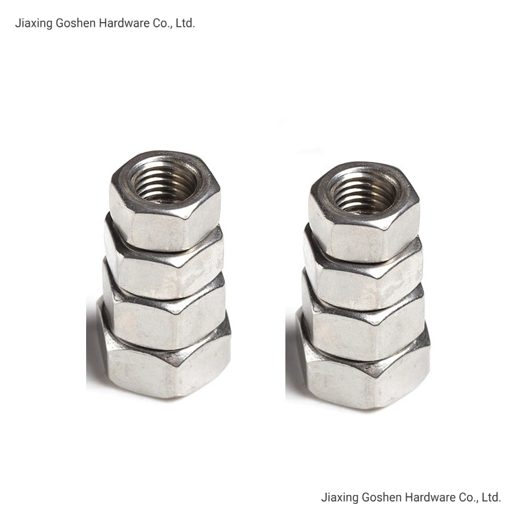 Stainless Steel 304 316 DIN934 DIN555 ISO4032 BS916 ANSI/ASME B18.2.4 Nuts M3-M36 Hex Nuts