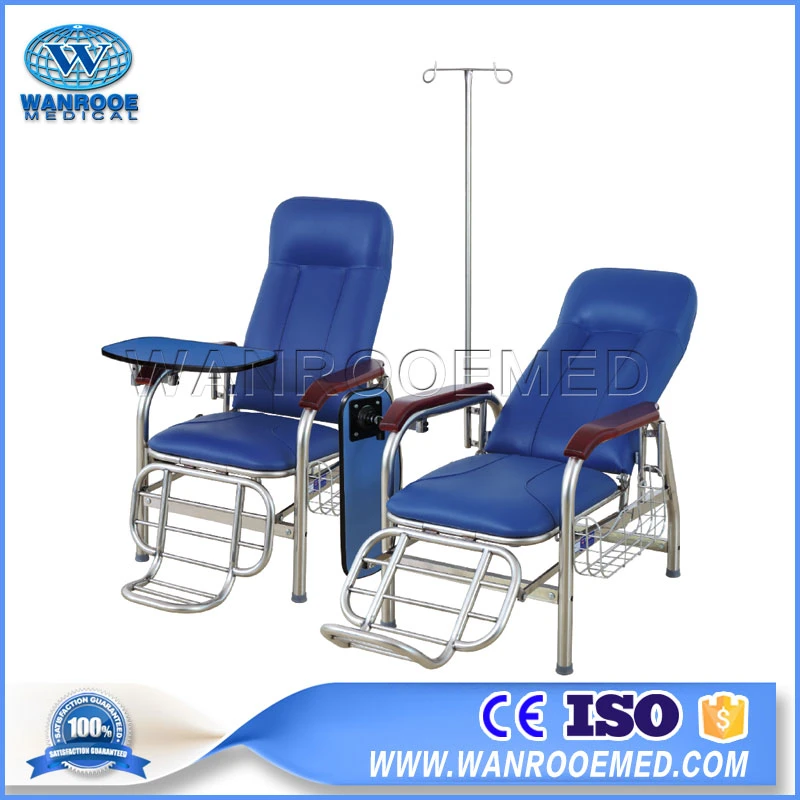 Medical Multi-Function Patient Manual IV Infusion Transfusion Chair with Back Adjustable