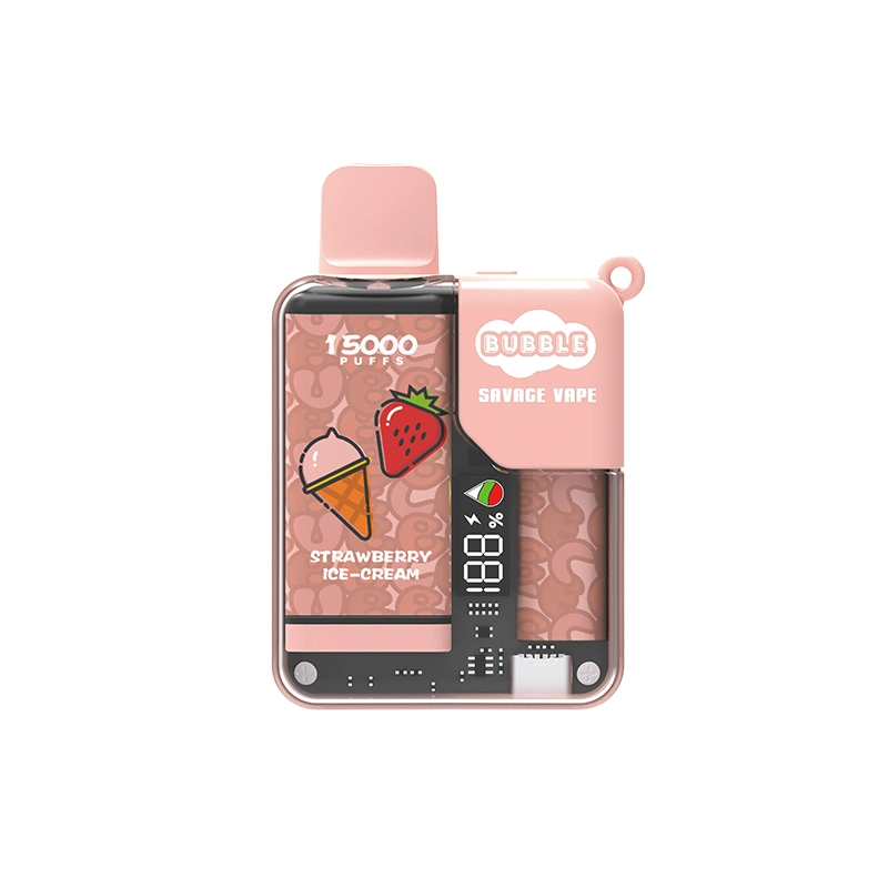 VAPE desechable Jetable Desecriable Puff 15K NIC Salt 50mg 15000 Bocados al por mayor burbuja Savage Vapores locales de depósito Smart Display incorporado