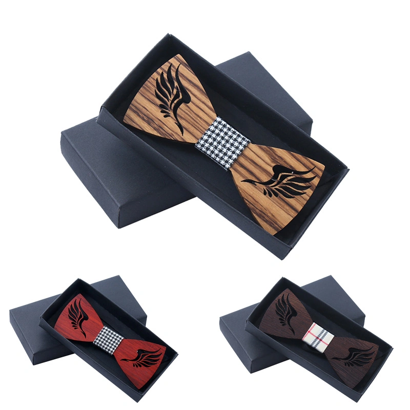 Herren Accessoires Holz Fliege Set für Hemd Herren Designer Hochzeitsgeschenk Akzeptieren Angepasst