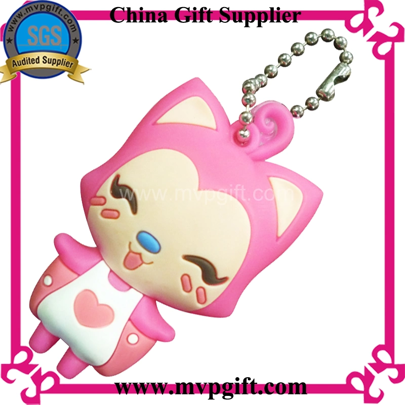 Plastic Keychain with PVC Keyring Gift