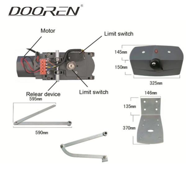 Puerta automática diferentes columpios,	automática, el doble de las puertas del granero oscilante