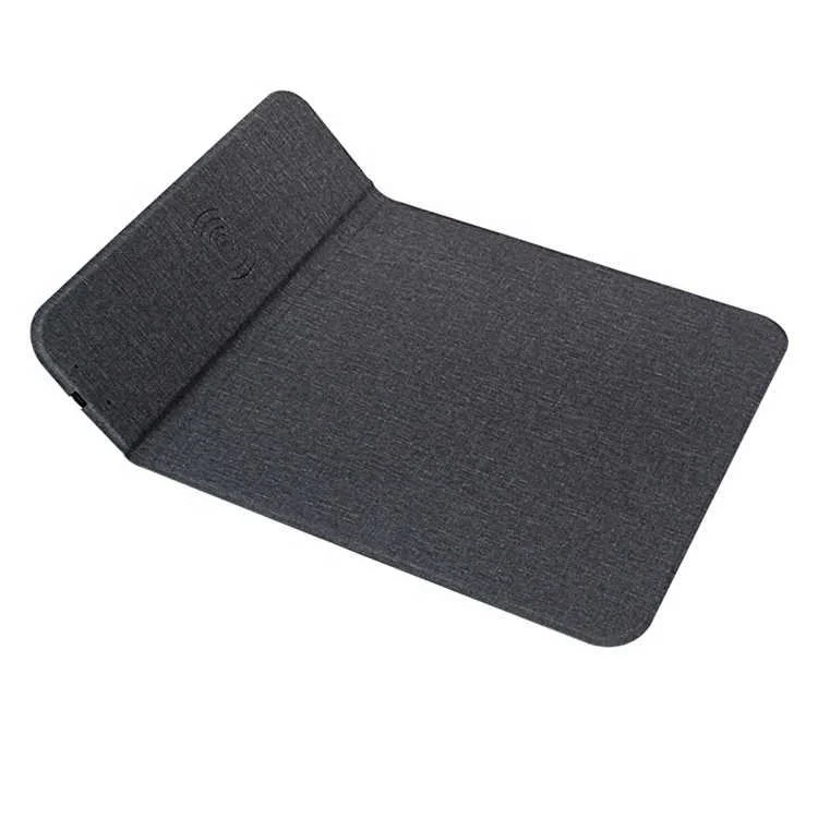 Alfombrilla de ratón 2 en 1 cargador inalámbrico PU de carga rápida de plegable 15W cargador nuevo Mousepad