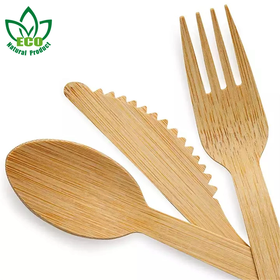 Wholesale/Supplier Customization Travel Wooden Bamboo Fork Spoon Knife Disposable Bamboo Cutlery Set