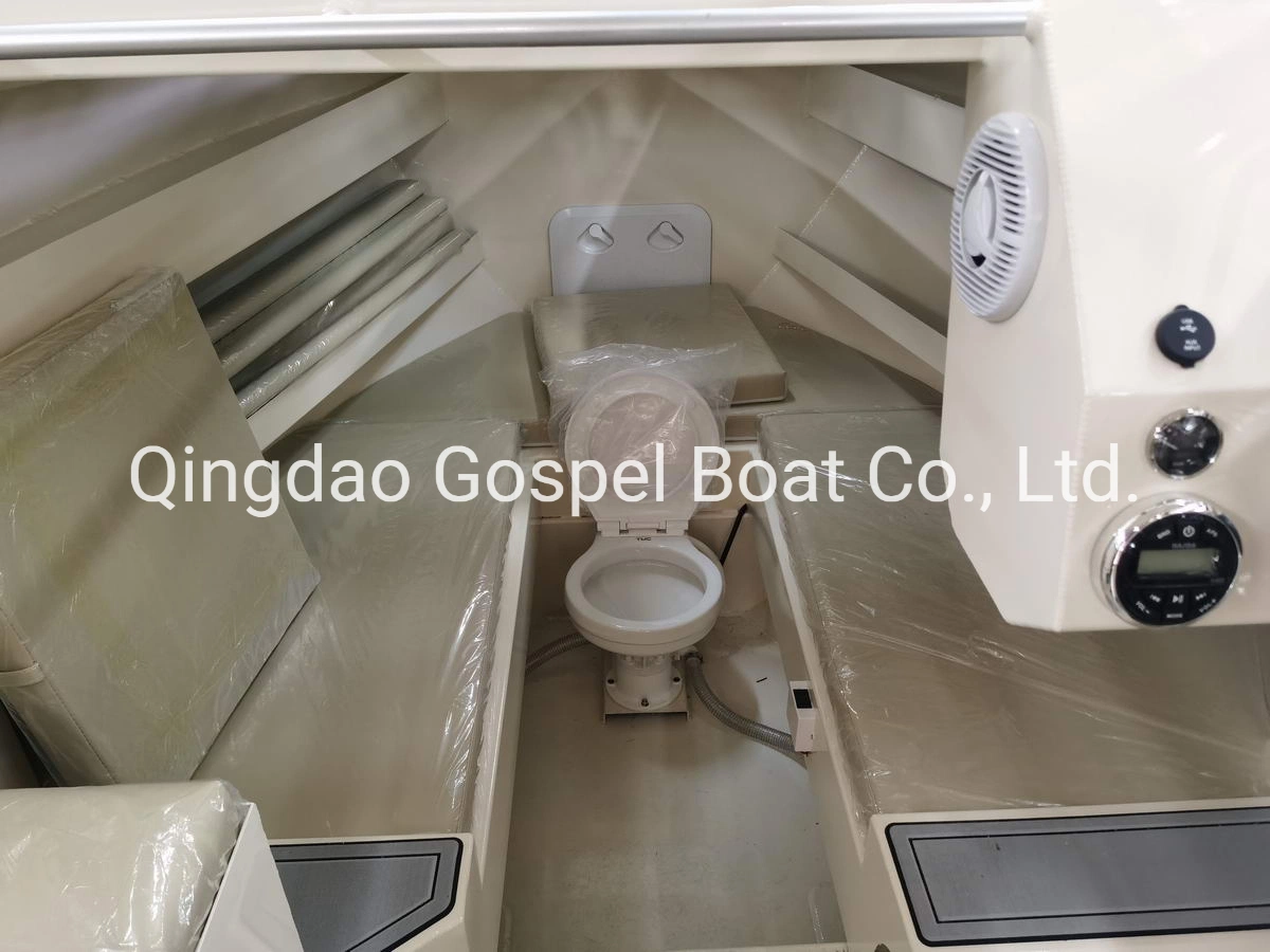 Gospel Boat Fishing Cabin - 7.5m/25FT Profisher Welded Aluminum Fishing Boat with Toilet & Ballast Tank