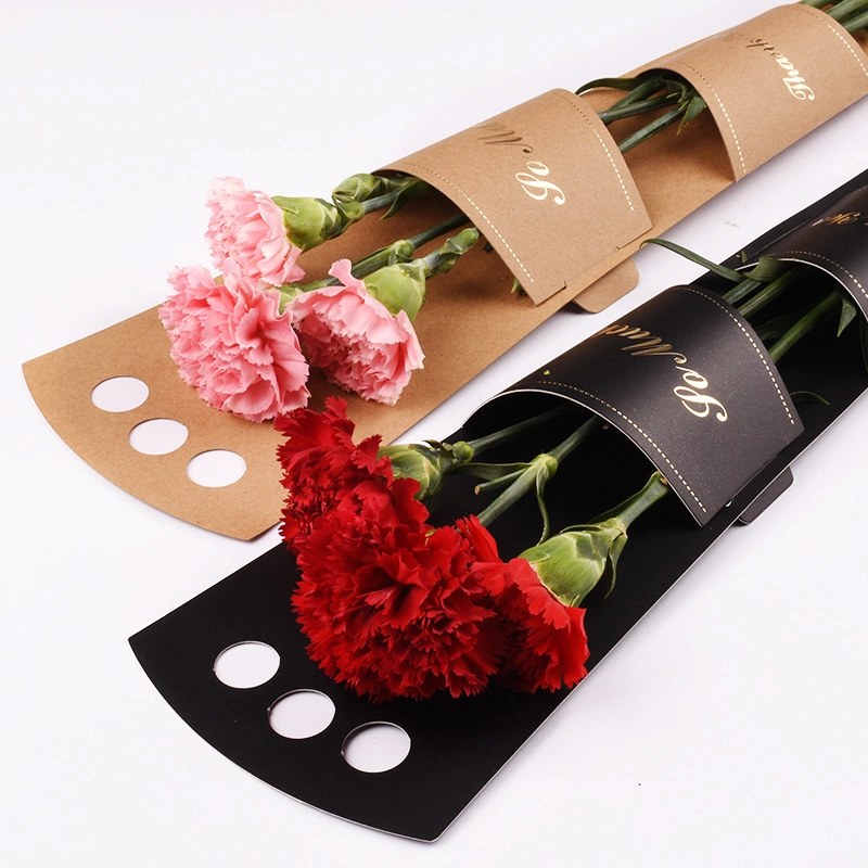 High Quality Fashionable Single Rose PVC Flower Box Custom Kraft Paper Design Logo Flower Paper Packaging Box