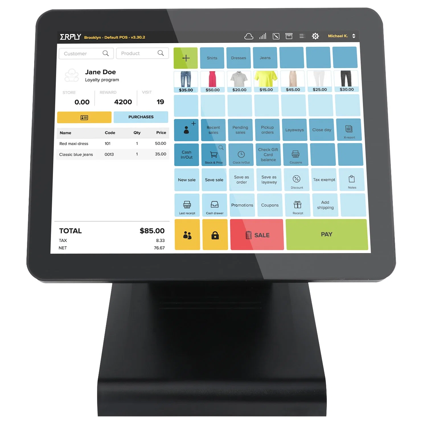 Best Sell of 15-Inch Capacitive 1024*768 Touch Screen POS Machine