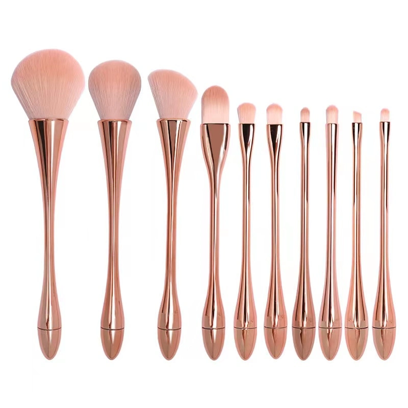 Diseño de la cintura pequeño conjunto de cepillos de maquillaje maquillaje Brush set completo de herramientas de belleza Paquete de 10 pinceles de maquillaje