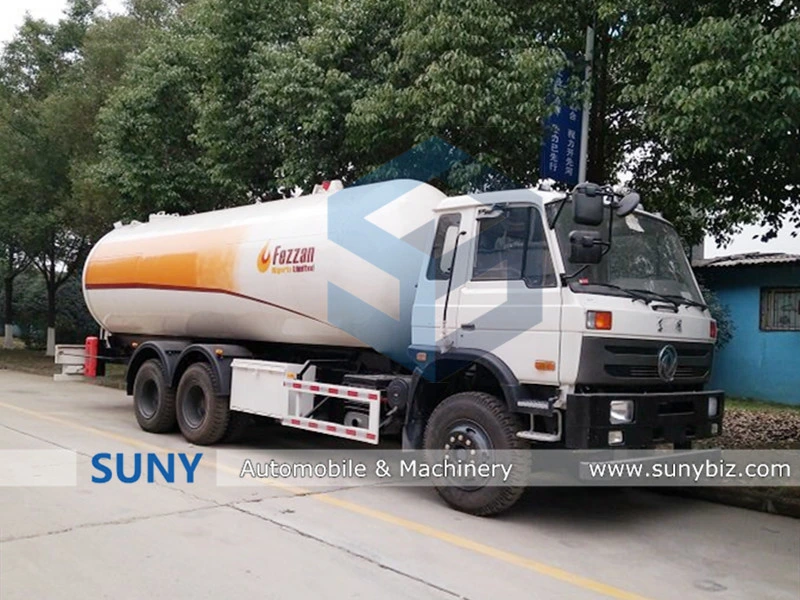 LPG Tank Load 20cbm with Gas Filling Equipment Dongfeng 210HP 6X4 LPG Tanker Truck