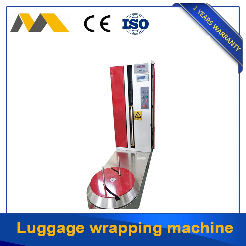 Luggage Wrapping Machine in Airport/Baggage Stretch Film Wrapper Automatic Airport Luggage Wrapping Machine with Scale Function