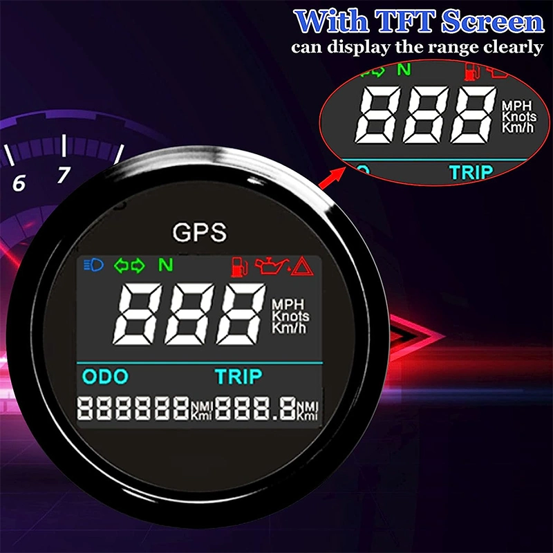 Mini Size Digital GPS Speedometer for Motorcycle Dirt Bike Boat